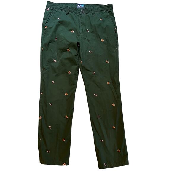 Charleston Threads Christmas Pants. Green with Gingerbread/Candy Canes. 34X32 - Picture 1 of 6